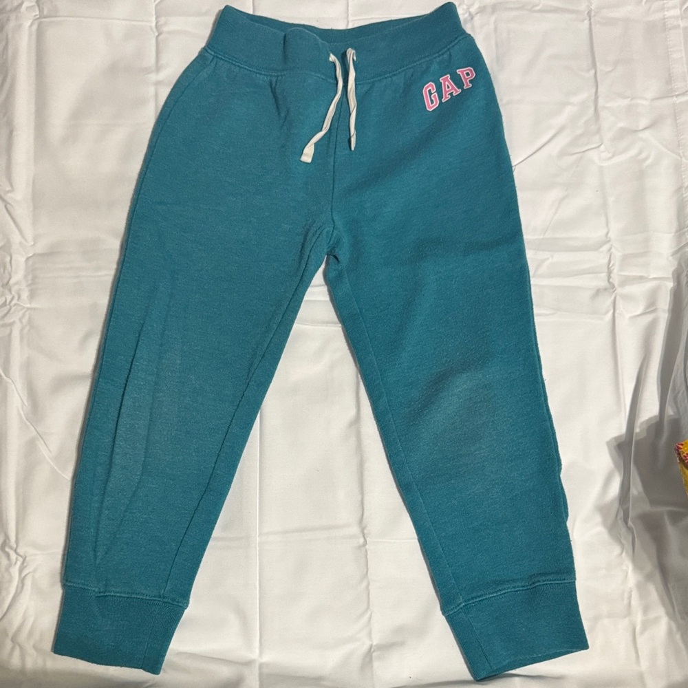 GAP Kids Blue Joggers with Pink Logo